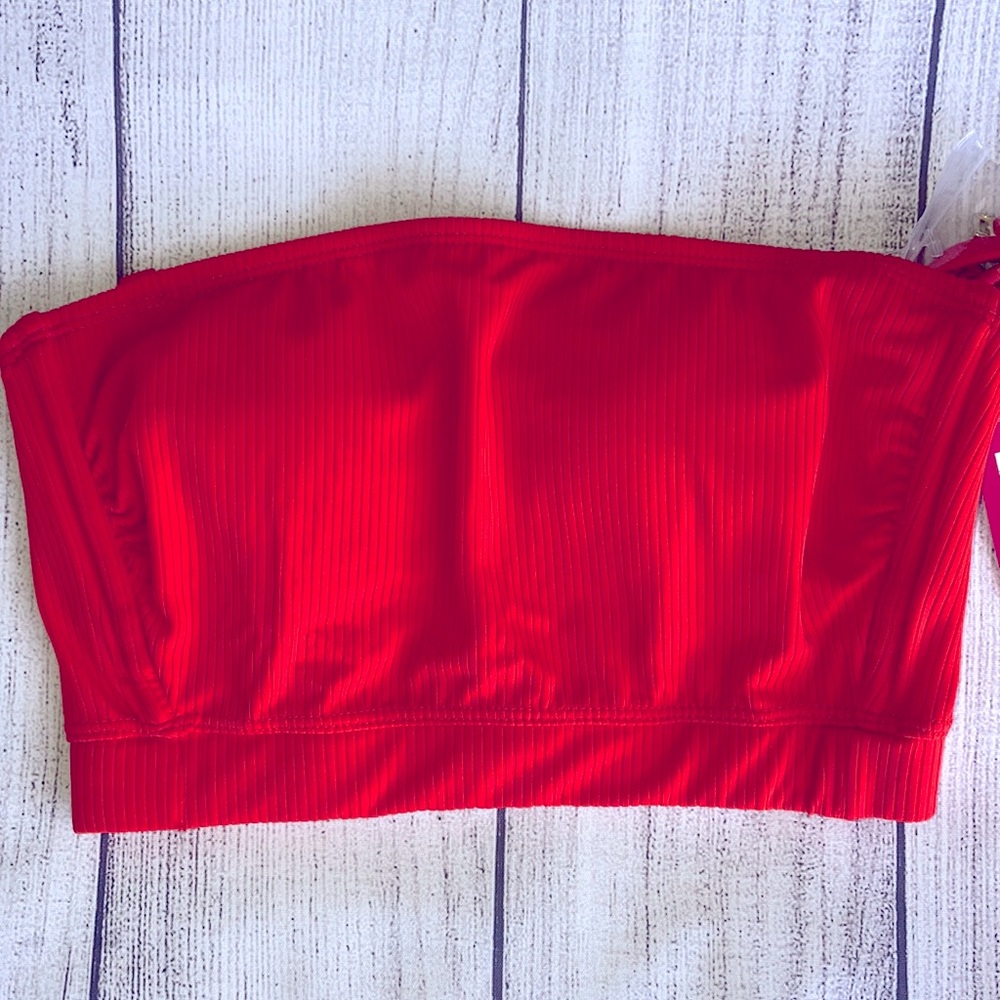 Red bikini top removable straps